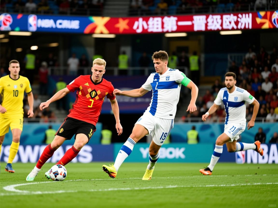 比利时队横扫芬兰，以小组第一晋级欧洲杯